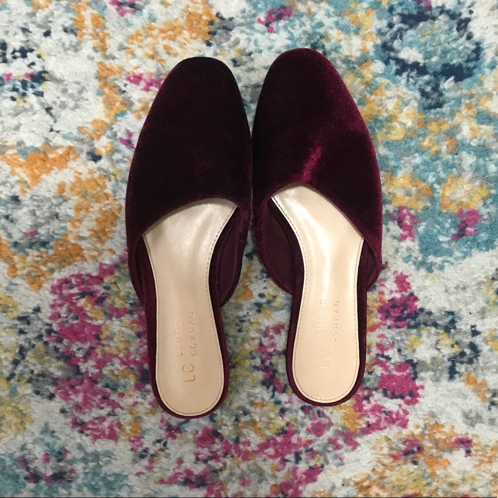 Lauren Conrad velour flats